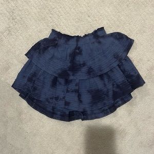 AERIE rock n rags blue tie dye skirt